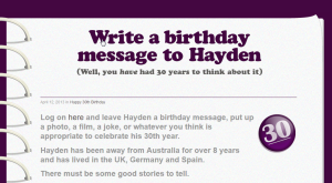 Hayden is 30